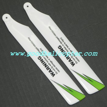 wltoys-v977 power star 1 brushless motor helicopter parts main blades (white-green color)